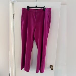 Banana Republic Magenta Suit with Straight Leg Pant and Blazer